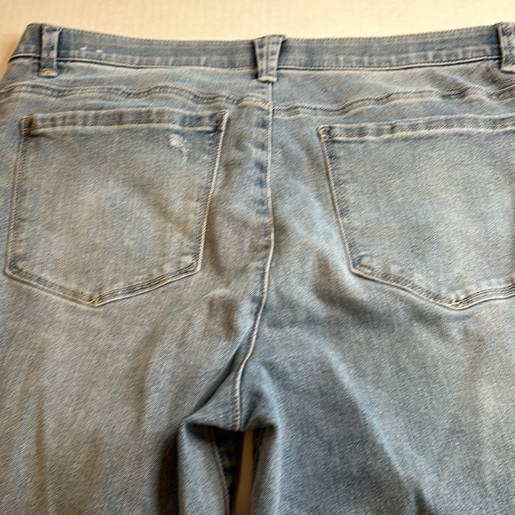 3/$25 Democracy Ab Tech Distressed Strt Leg Destroyed Hem Lt Denim Jean sz14 - Picture 7 of 16